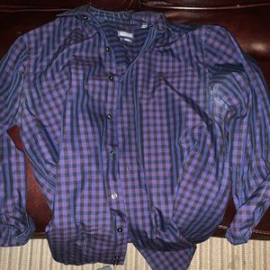 Kenneth Cole Plaid Dress Shirt